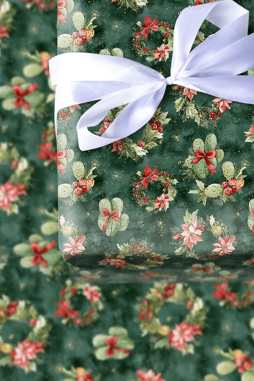 Festive Cacti - Wrapping Paper - Aspen & Arlo