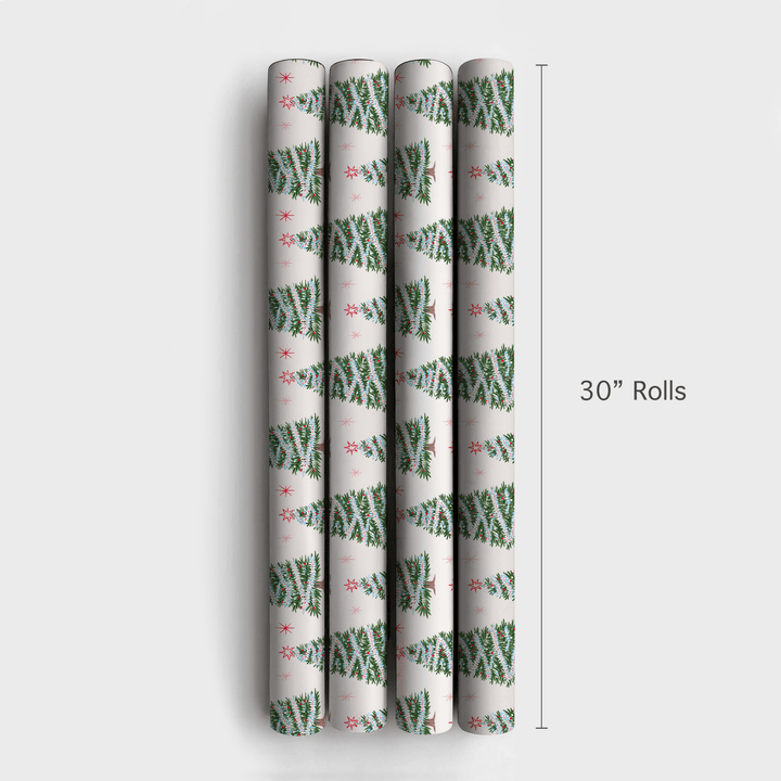 Frosted Tinsel Pines - Wrapping Paper - Aspen & Arlo