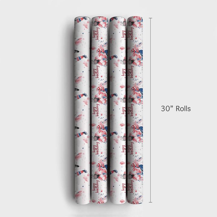 Birthday on Ice - Wrapping Paper - Aspen & Arlo