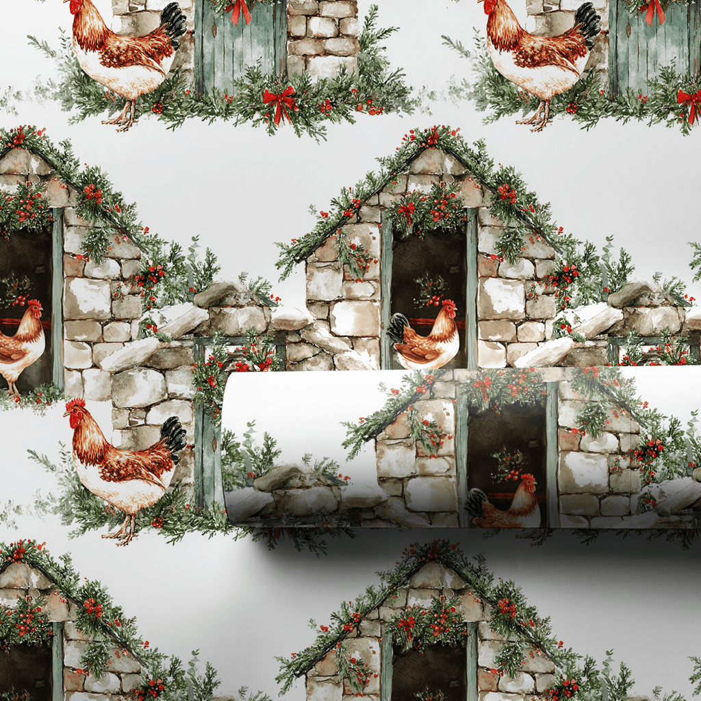 Hen House Holiday - Wrapping Paper - Aspen & Arlo