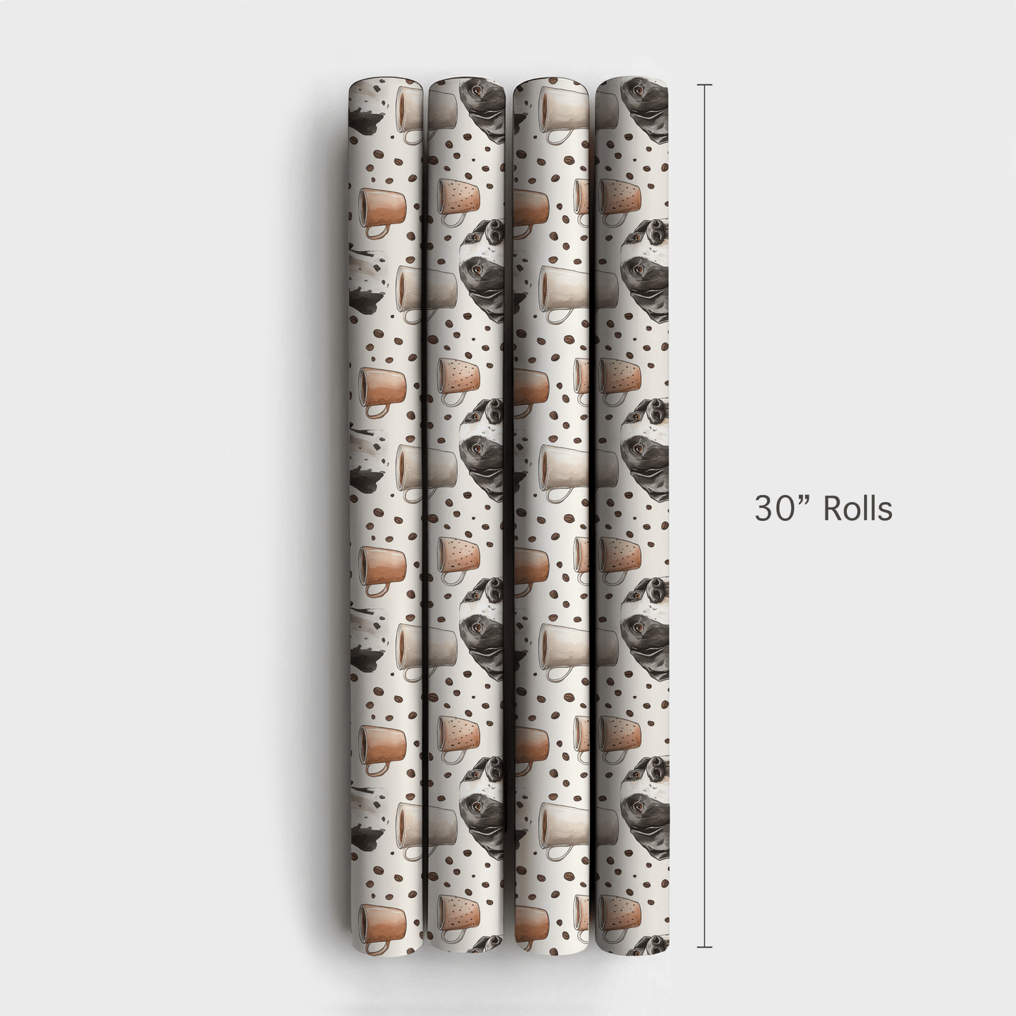 Coffee Day with the Harlequin Great Dane - Wrapping Paper - Aspen & Arlo