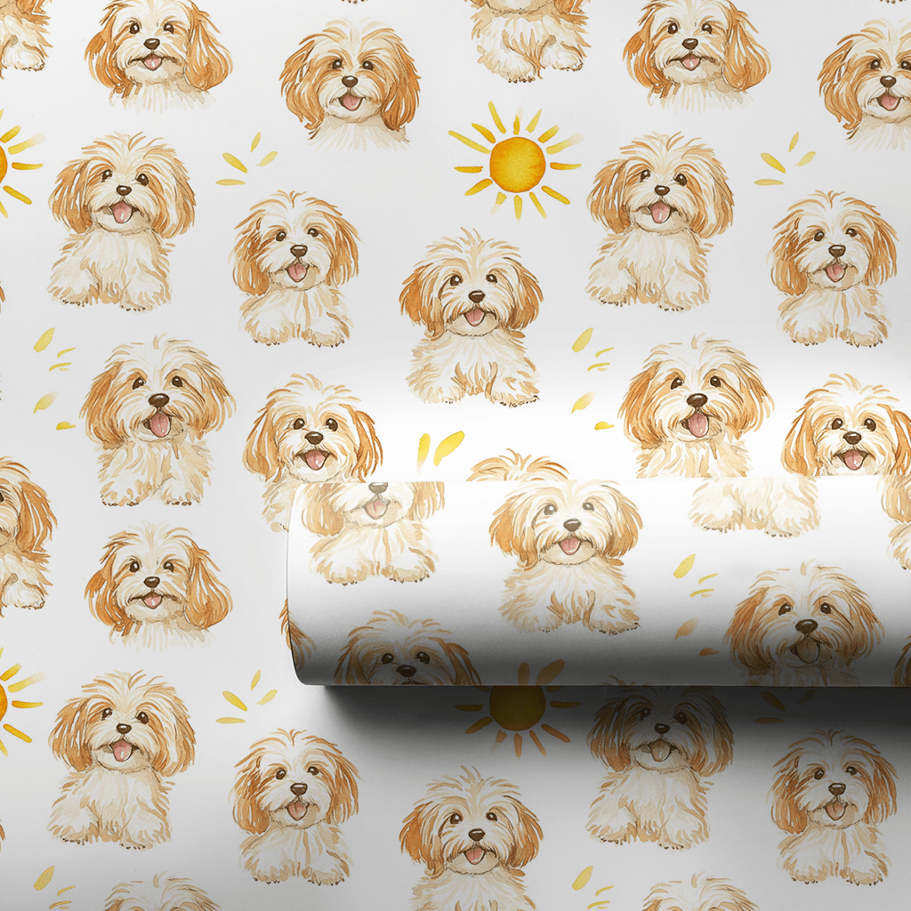 Sunny Day with the Cavapoos - Wrapping Paper - Aspen & Arlo