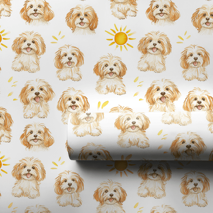 Sunny Day with the Cavapoos - Wrapping Paper - Aspen & Arlo