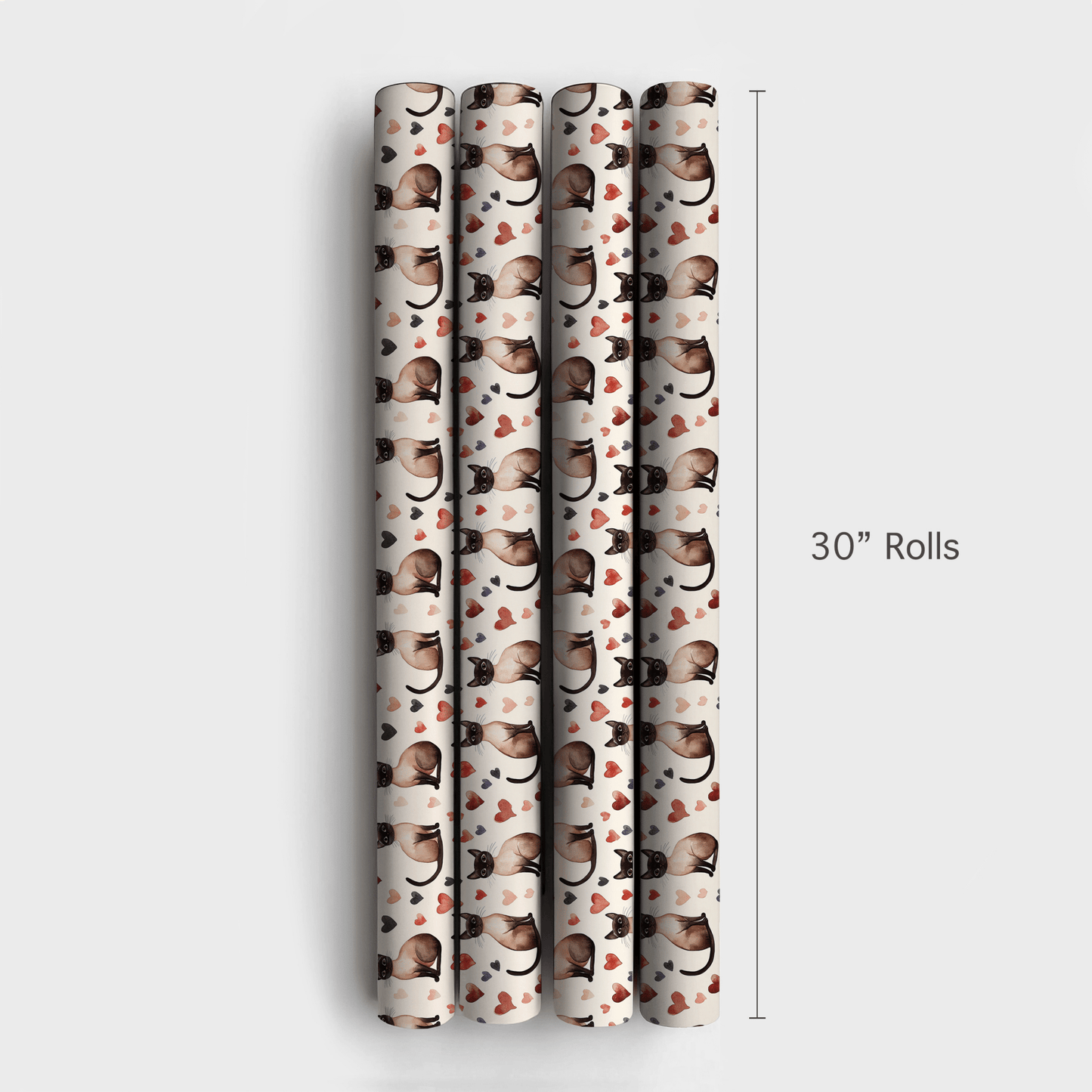 Siamese Valentine - Wrapping Paper - Aspen &amp; Arlo