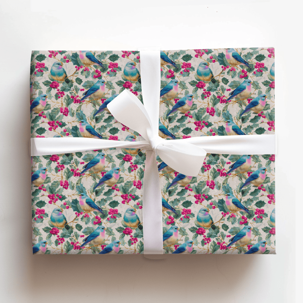 Cranberry Bird - Wrapping Paper - Aspen & Arlo