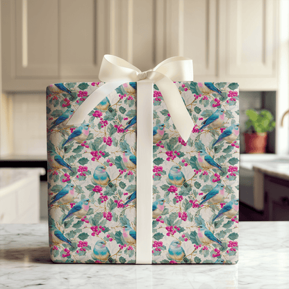Cranberry Bird - Wrapping Paper - Aspen & Arlo