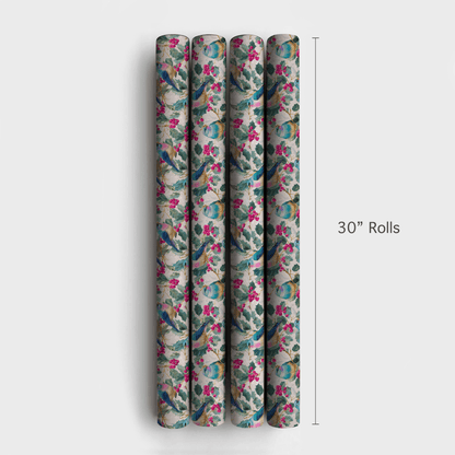 Cranberry Bird - Wrapping Paper - Aspen & Arlo