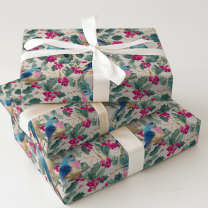 Cranberry Bird - Wrapping Paper - Aspen & Arlo