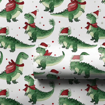 Santasaurus - Wrapping Paper - Aspen & Arlo
