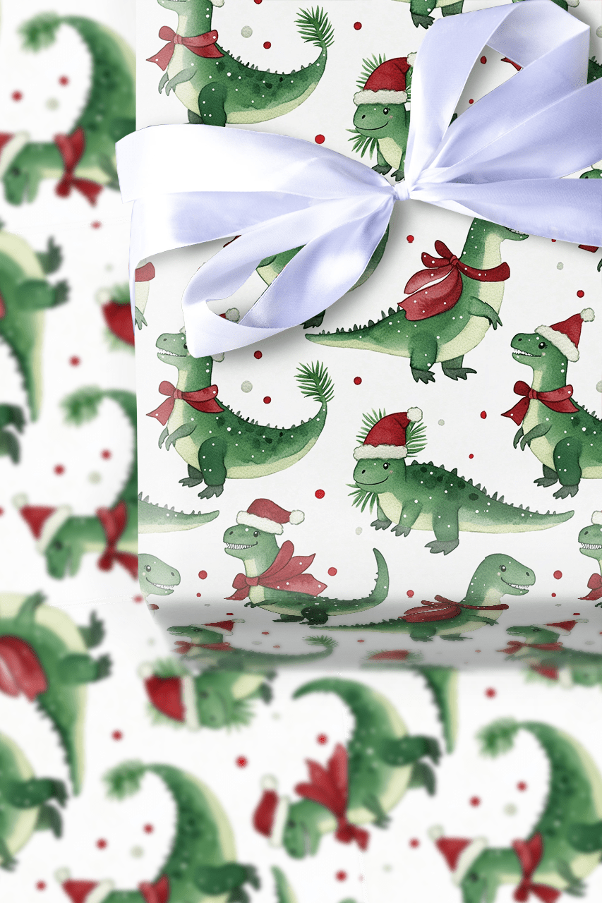 Santasaurus - Wrapping Paper - Aspen & Arlo