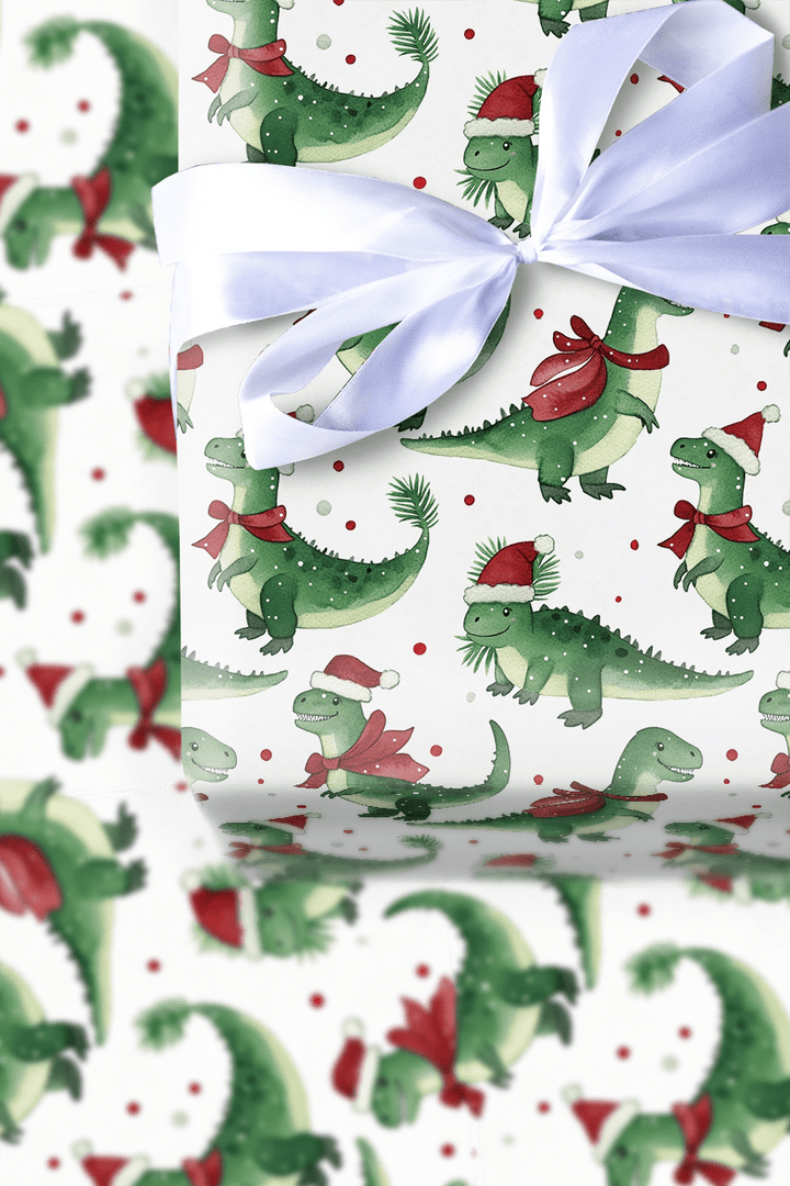 Santasaurus - Wrapping Paper - Aspen & Arlo