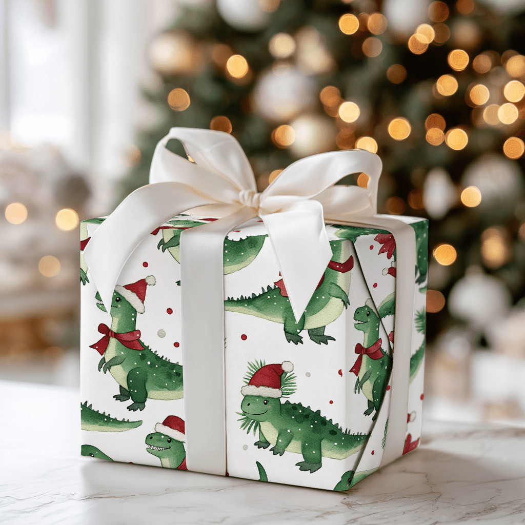 Santasaurus - Wrapping Paper - Aspen & Arlo