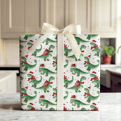 Santasaurus - Wrapping Paper - Aspen & Arlo