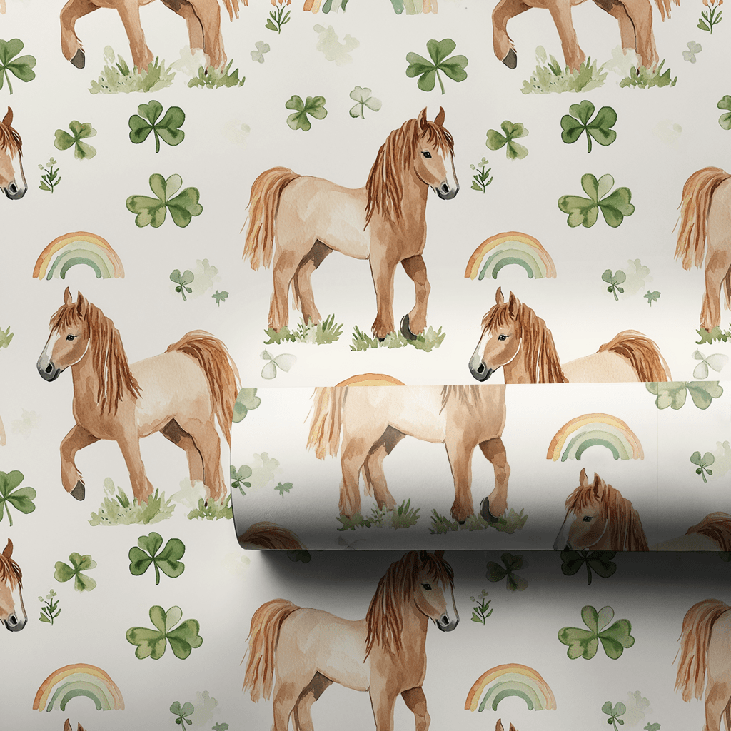 Rainbows with the Shetland Pony - Wrapping Paper - Aspen & Arlo