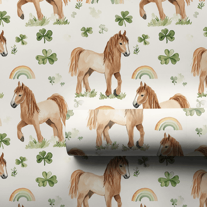 Rainbows with the Shetland Pony - Wrapping Paper - Aspen & Arlo