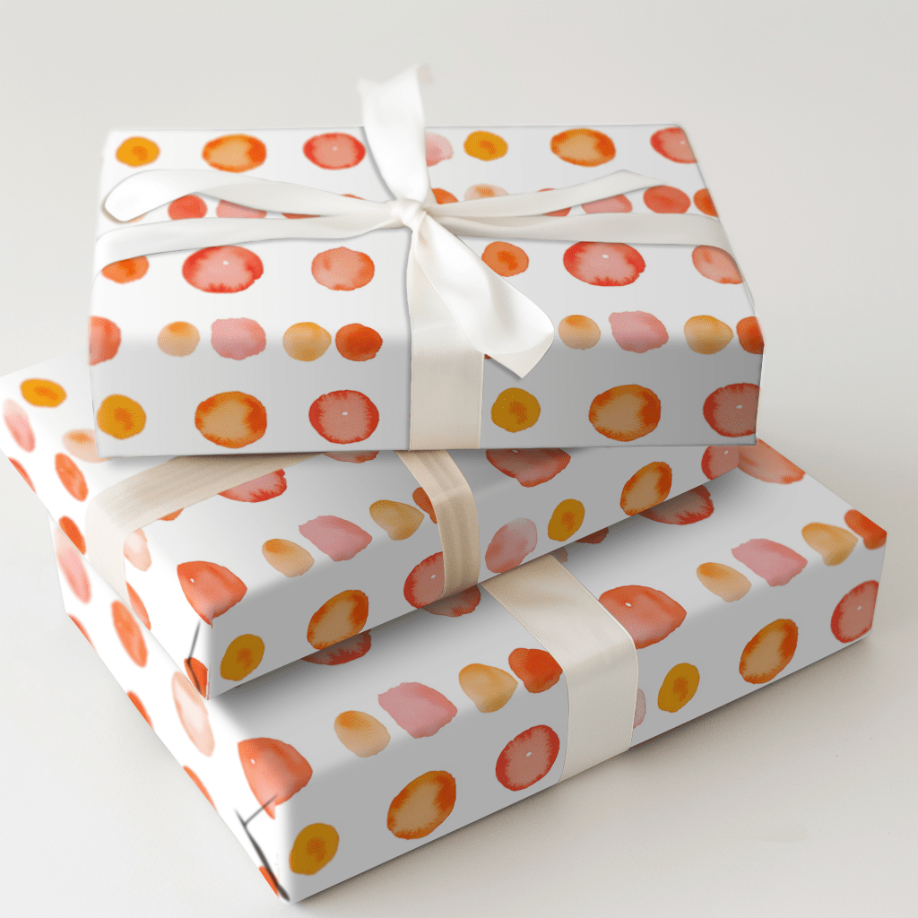 Saffron Dot - Wrapping Paper - Aspen & Arlo