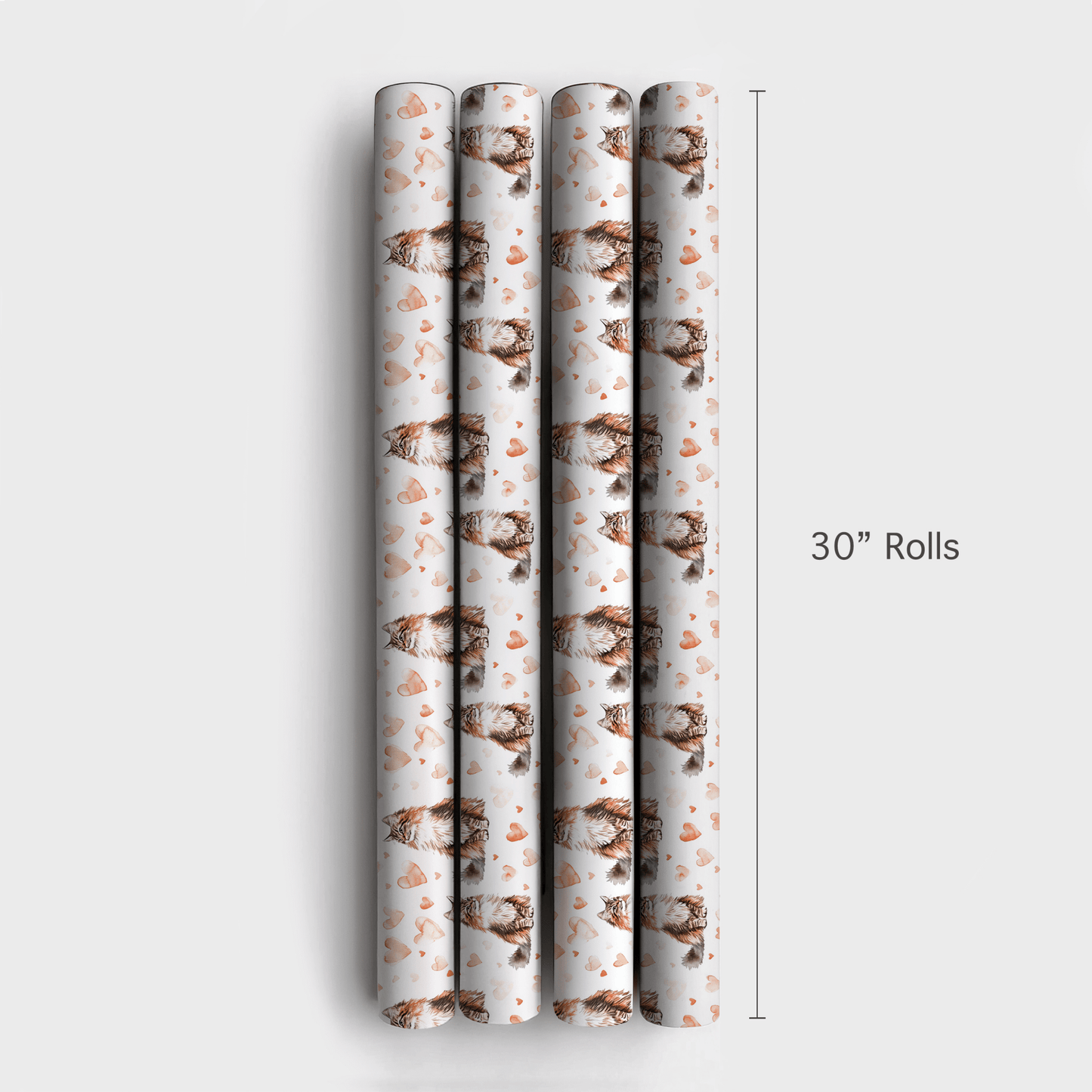 Maine Coon Valentine - Wrapping Paper - Aspen & Arlo