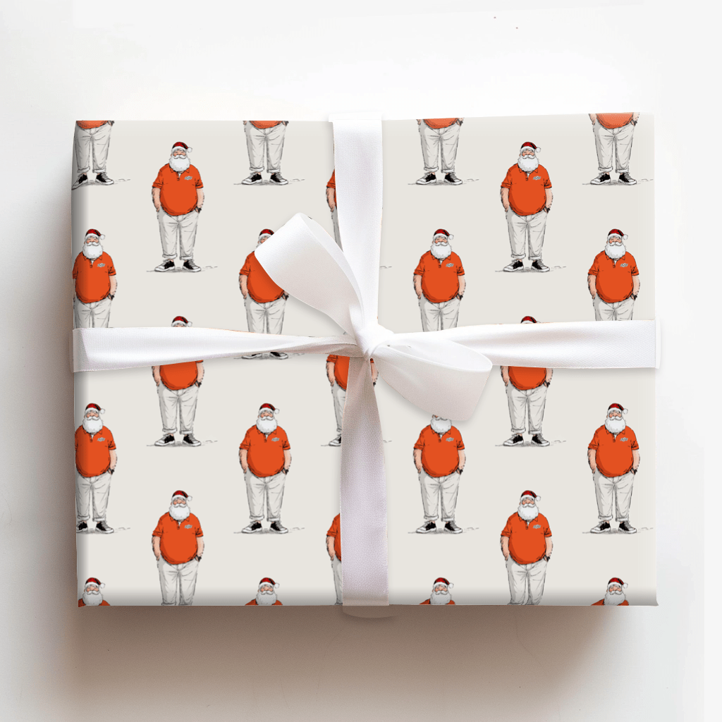 OK State Santa Polo - Wrapping Paper - Aspen & Arlo