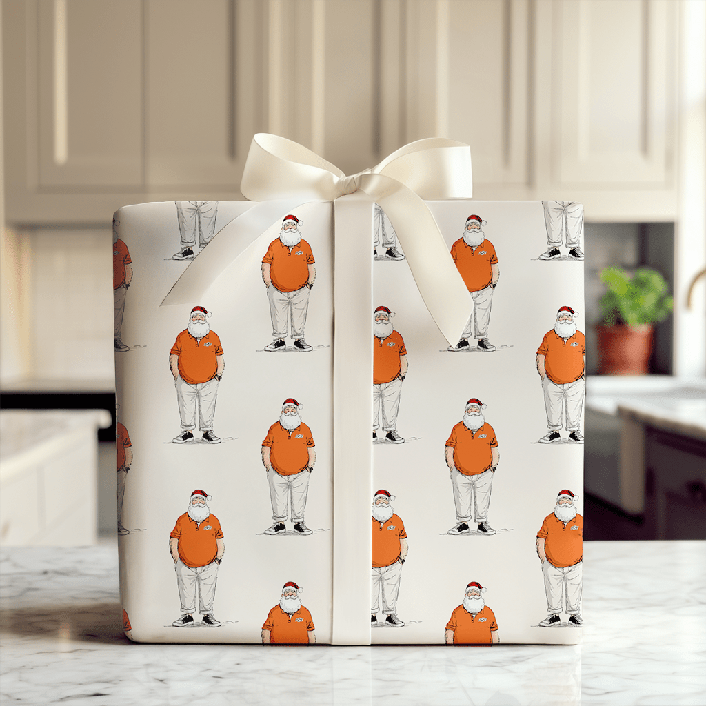 OK State Santa Polo - Wrapping Paper - Aspen & Arlo