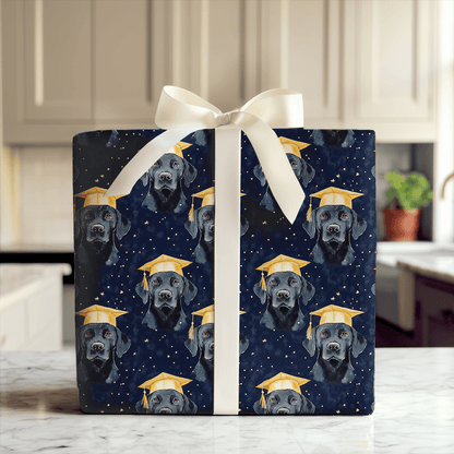 Black Lab Graduate - Wrapping Paper - Aspen & Arlo