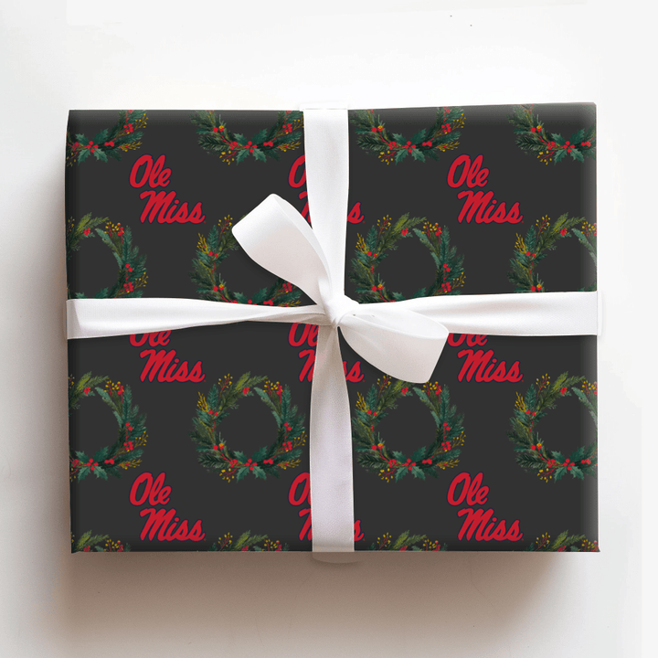 Ole Miss Wreath - Wrapping Paper - Aspen & Arlo