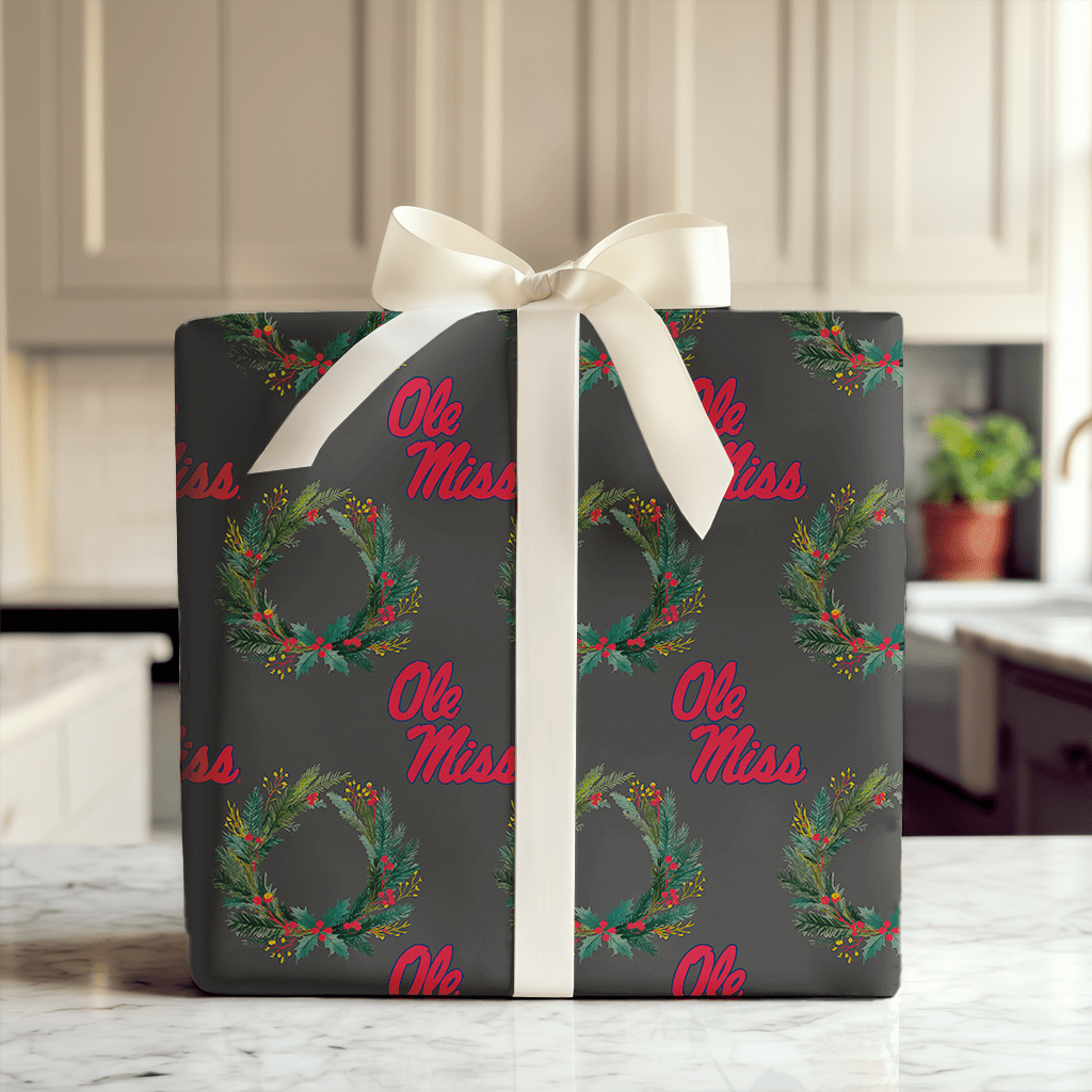 Ole Miss Wreath - Wrapping Paper - Aspen & Arlo