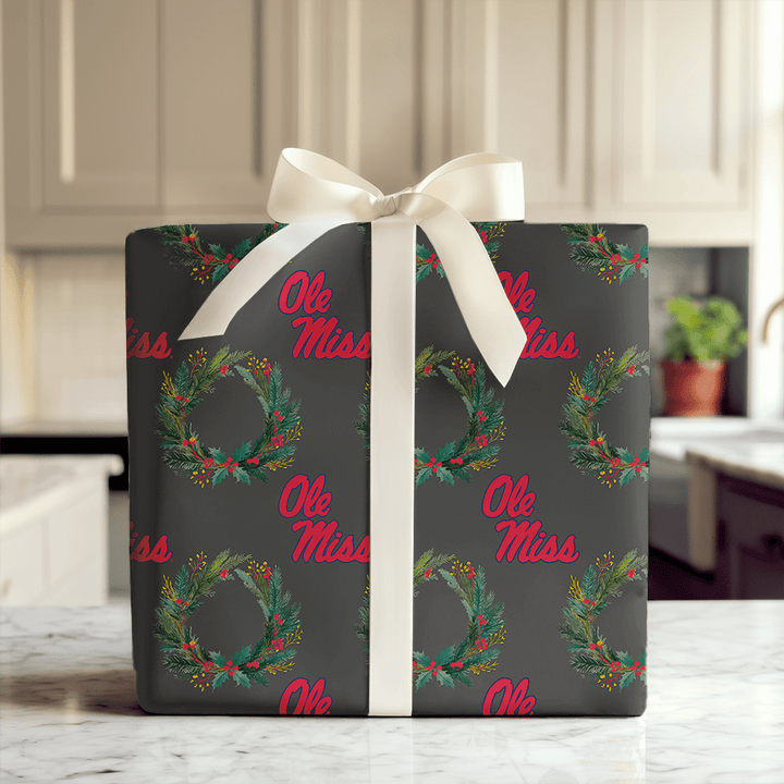 Ole Miss Wreath - Wrapping Paper - Aspen & Arlo