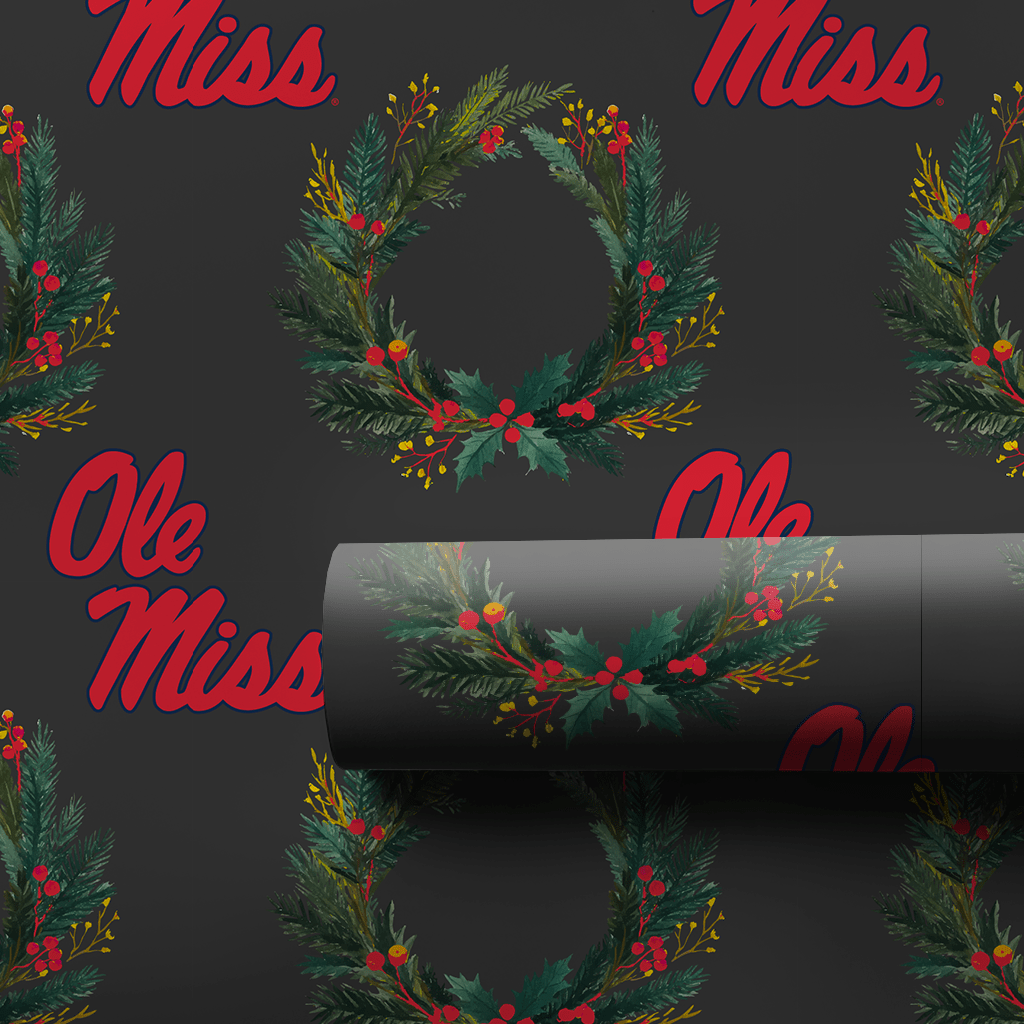 Ole Miss Wreath - Wrapping Paper - Aspen & Arlo