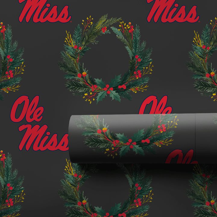 Ole Miss Wreath - Wrapping Paper - Aspen & Arlo