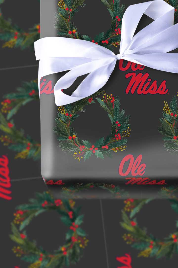 Ole Miss Wreath - Wrapping Paper - Aspen & Arlo