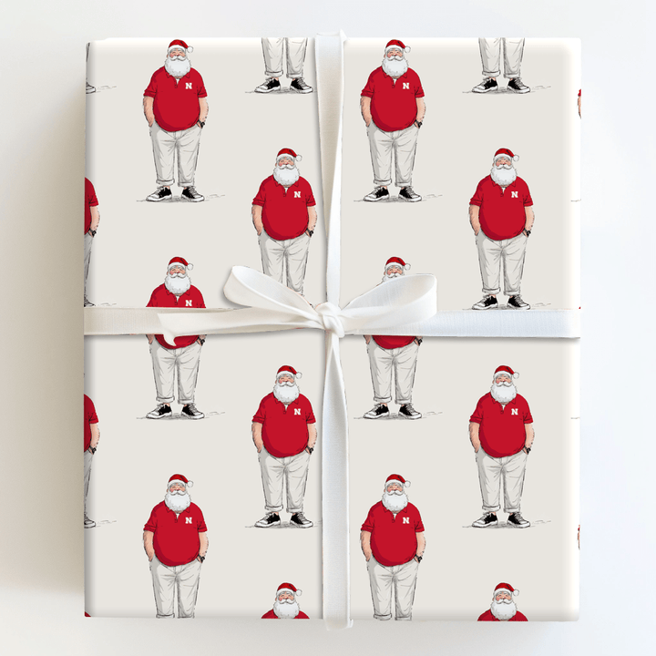Nebraska Santa Polo - Wrapping Paper - Aspen & Arlo