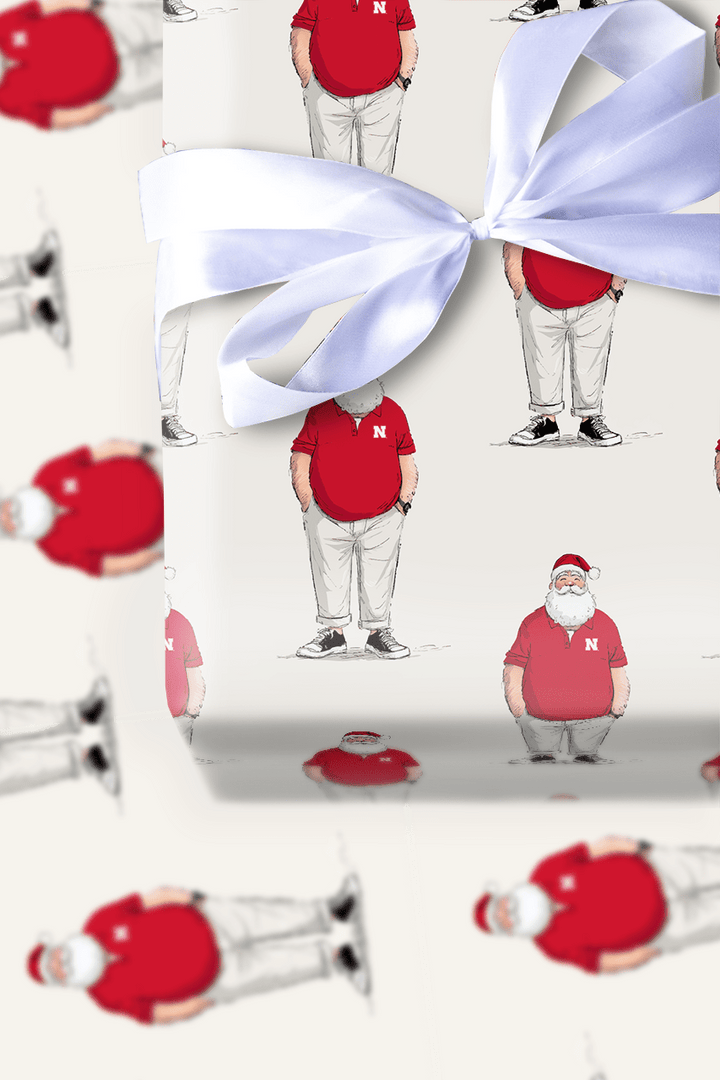 Nebraska Santa Polo - Wrapping Paper - Aspen & Arlo