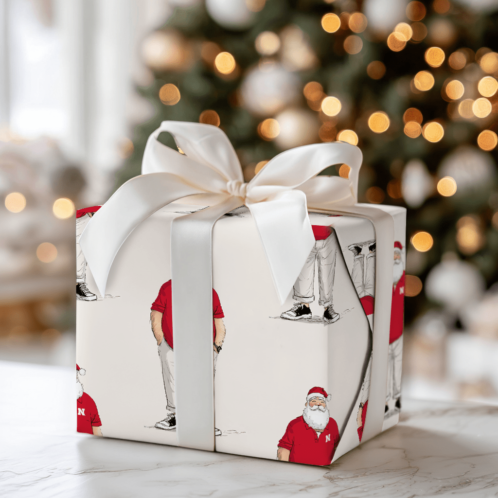 Nebraska Santa Polo - Wrapping Paper - Aspen & Arlo