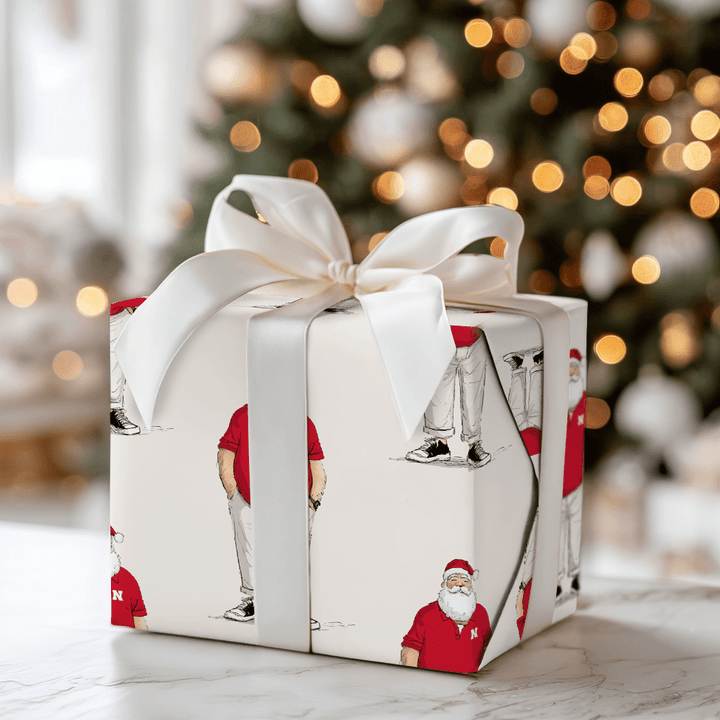 Nebraska Santa Polo - Wrapping Paper - Aspen & Arlo