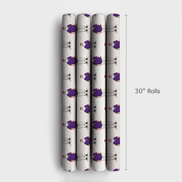 LSU Santa Polo - Wrapping Paper - Aspen & Arlo