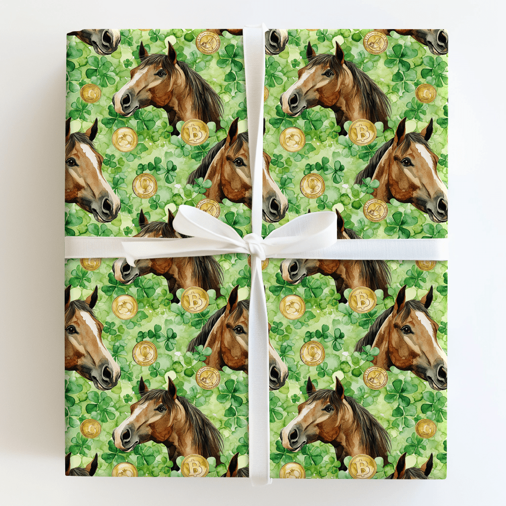 Golden with the American Quarter Horse - Wrapping Paper - Aspen & Arlo
