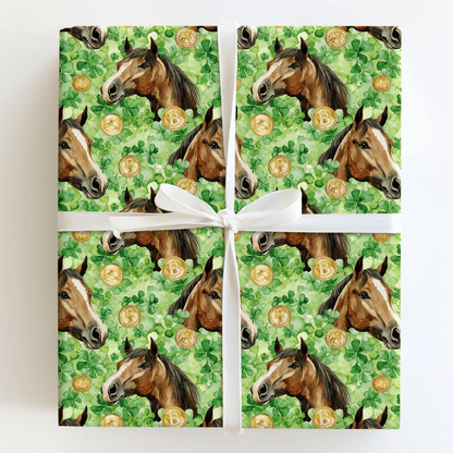 Golden with the American Quarter Horse - Wrapping Paper - Aspen & Arlo