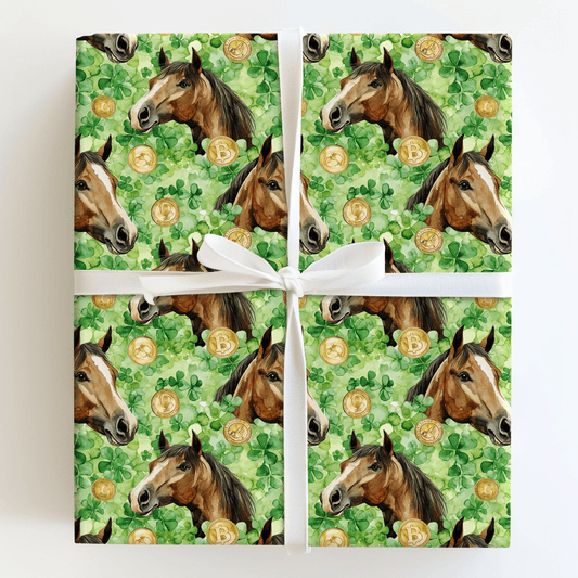 Golden with the American Quarter Horse - Wrapping Paper - Aspen & Arlo