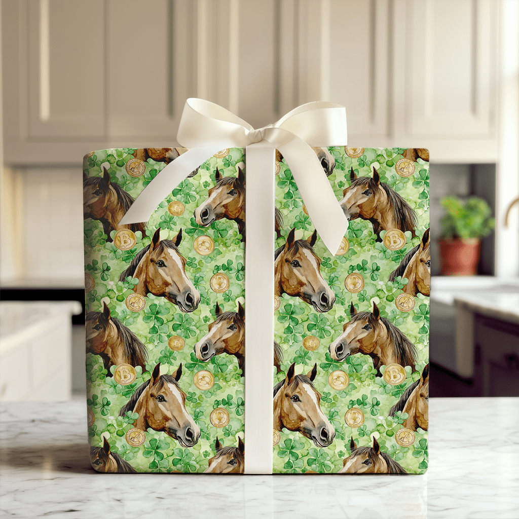 Golden with the American Quarter Horse - Wrapping Paper - Aspen & Arlo