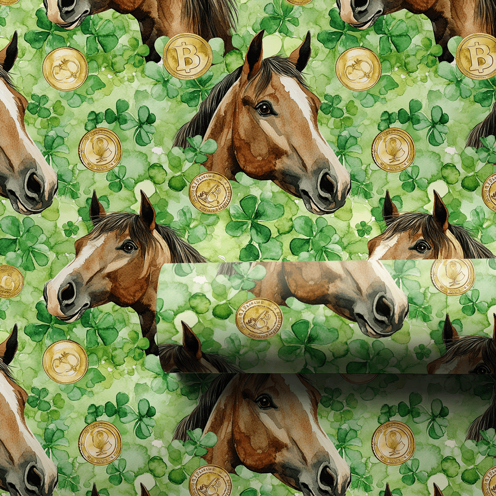 Golden with the American Quarter Horse - Wrapping Paper - Aspen & Arlo