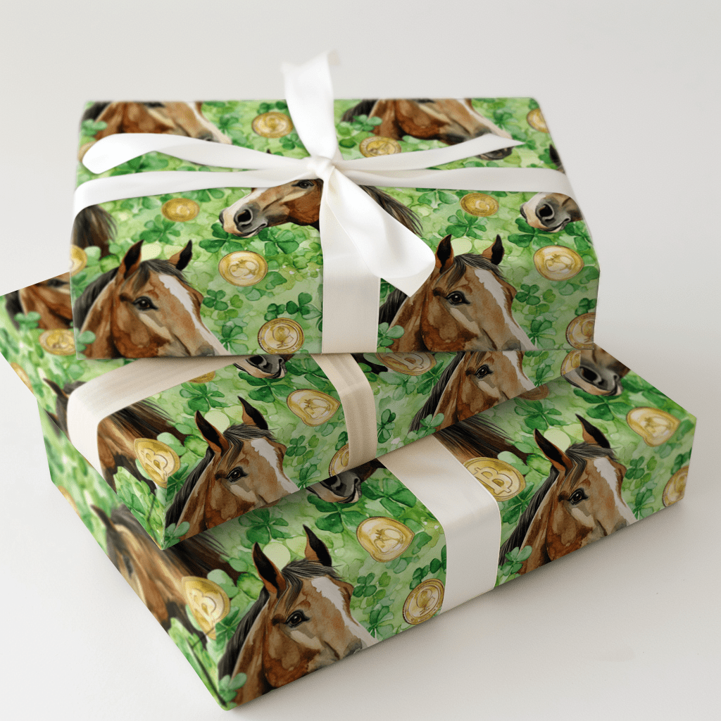 Golden with the American Quarter Horse - Wrapping Paper - Aspen & Arlo