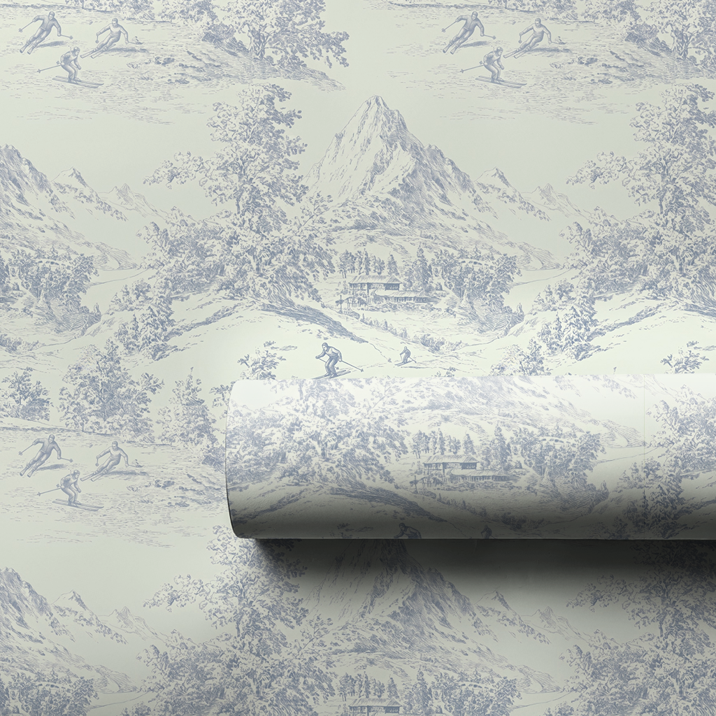 Blue Ski Toile