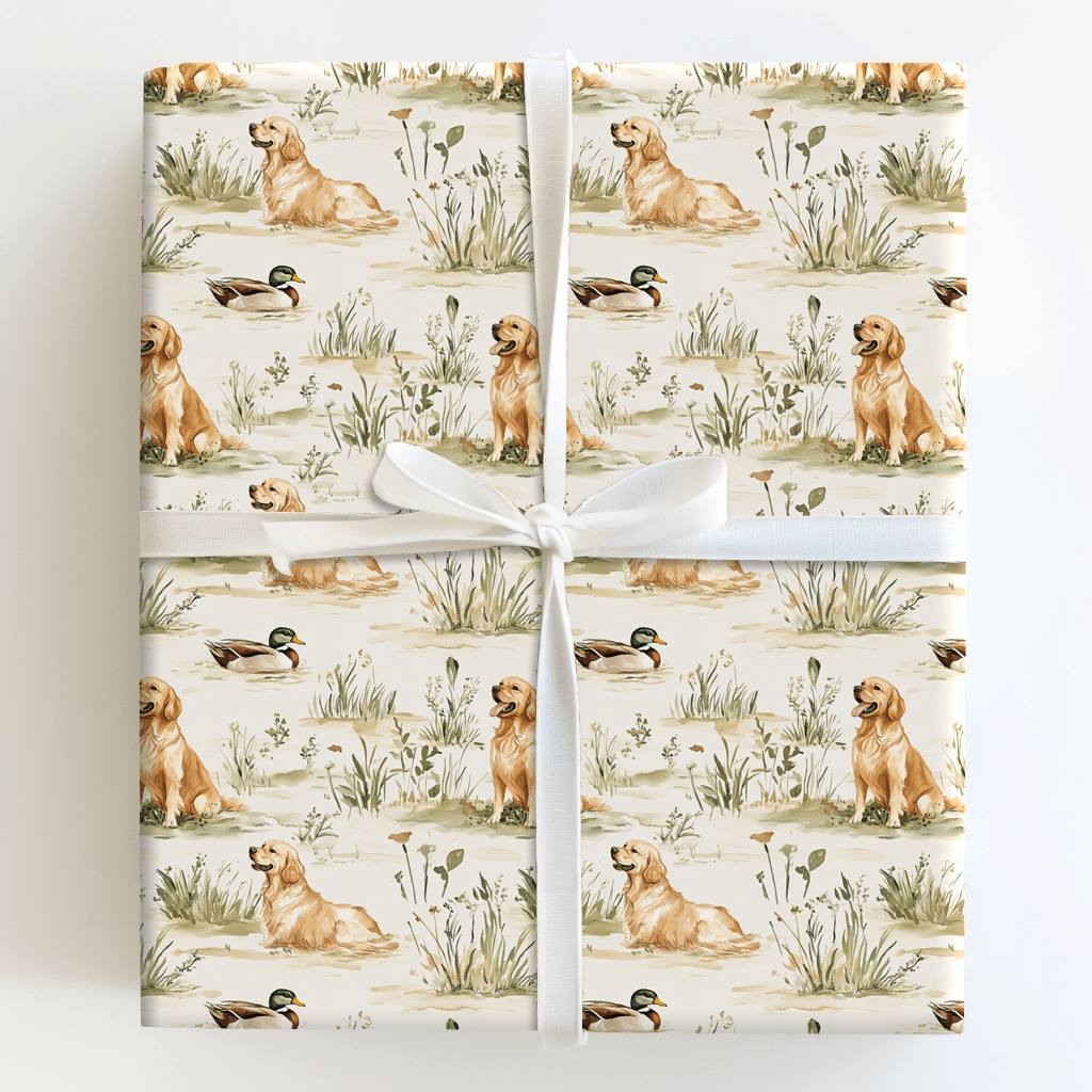 Paw Prints in the Blind - Wrapping Paper - Aspen & Arlo