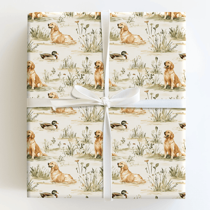 Paw Prints in the Blind - Wrapping Paper - Aspen & Arlo