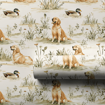 Paw Prints in the Blind - Wrapping Paper - Aspen & Arlo