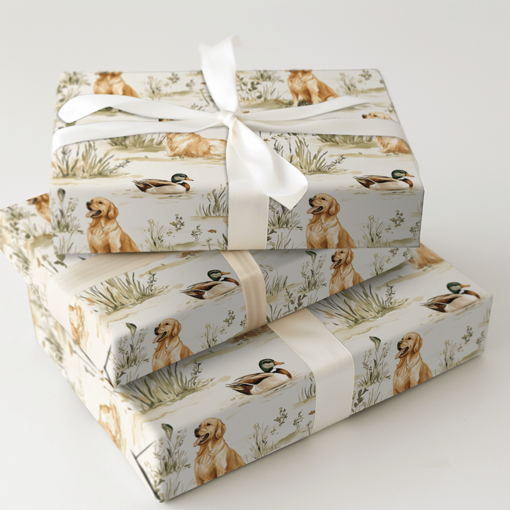 Paw Prints in the Blind - Wrapping Paper - Aspen & Arlo