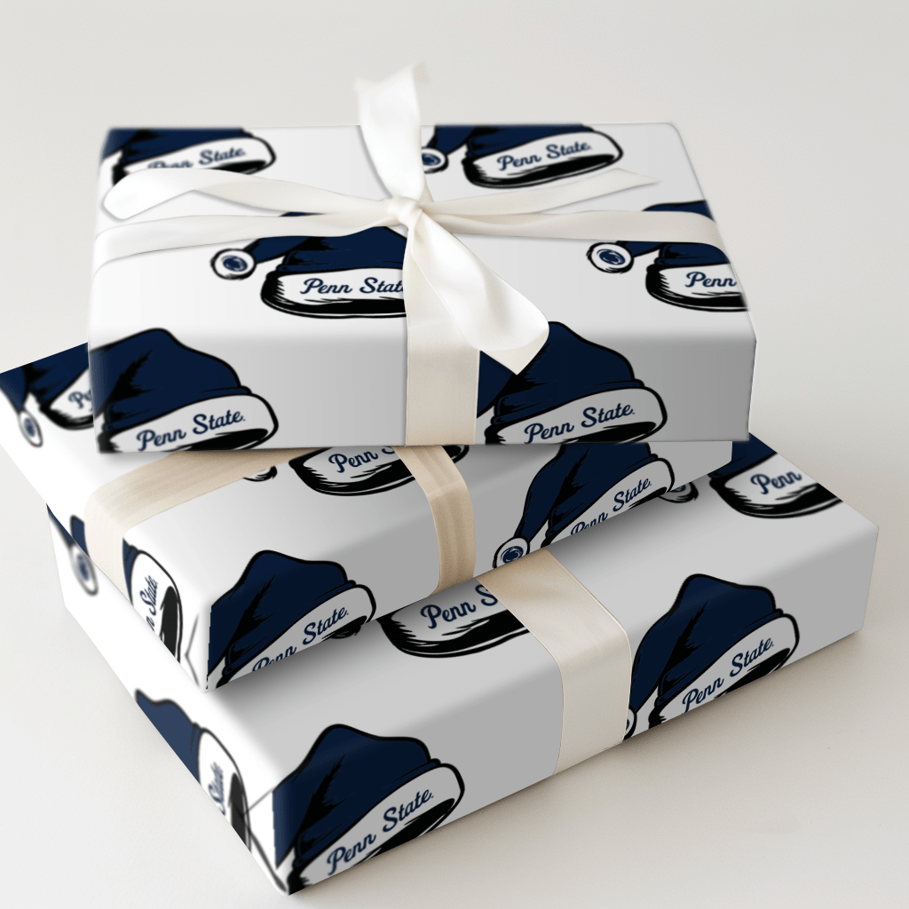 Santa Roars Blue - Wrapping Paper - Aspen & Arlo