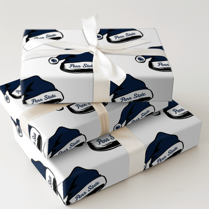 Santa Roars Blue - Wrapping Paper - Aspen & Arlo