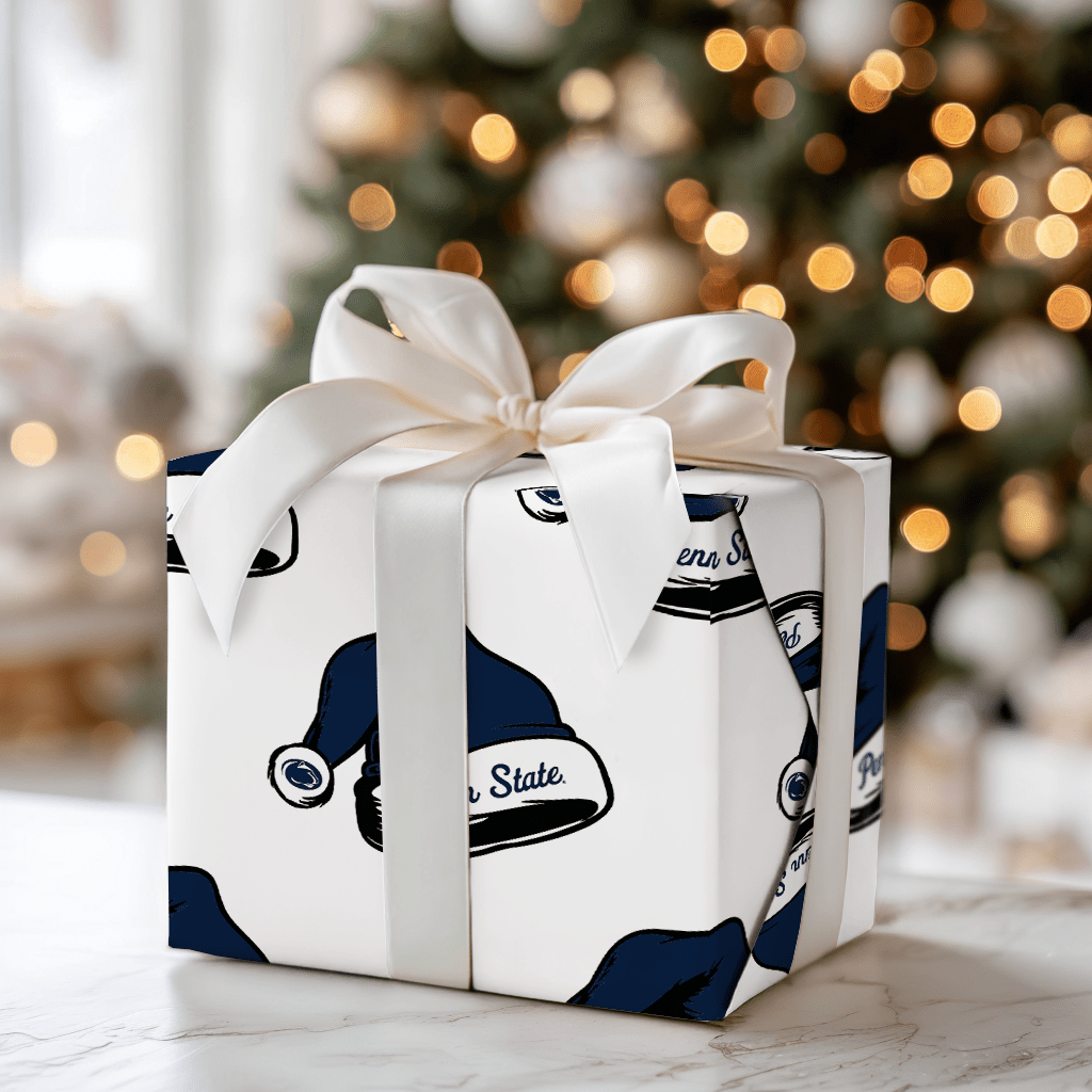 Santa Roars Blue - Wrapping Paper - Aspen & Arlo