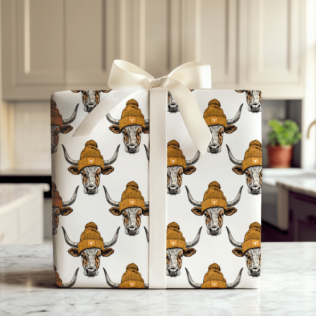 Longhorn beanies - Wrapping Paper - Aspen & Arlo